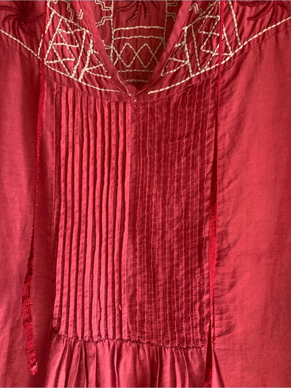 3J Workshop Johnny Was * Beautiful Maroon Embroidered Blouse - Picture 7 of 14